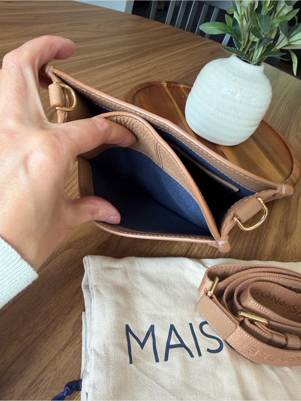 MAISON DE SABRE - Mini Saddle Bag in Sandstone Brown with Charms 🍊- BRAND NEW - Picture 9 of 12